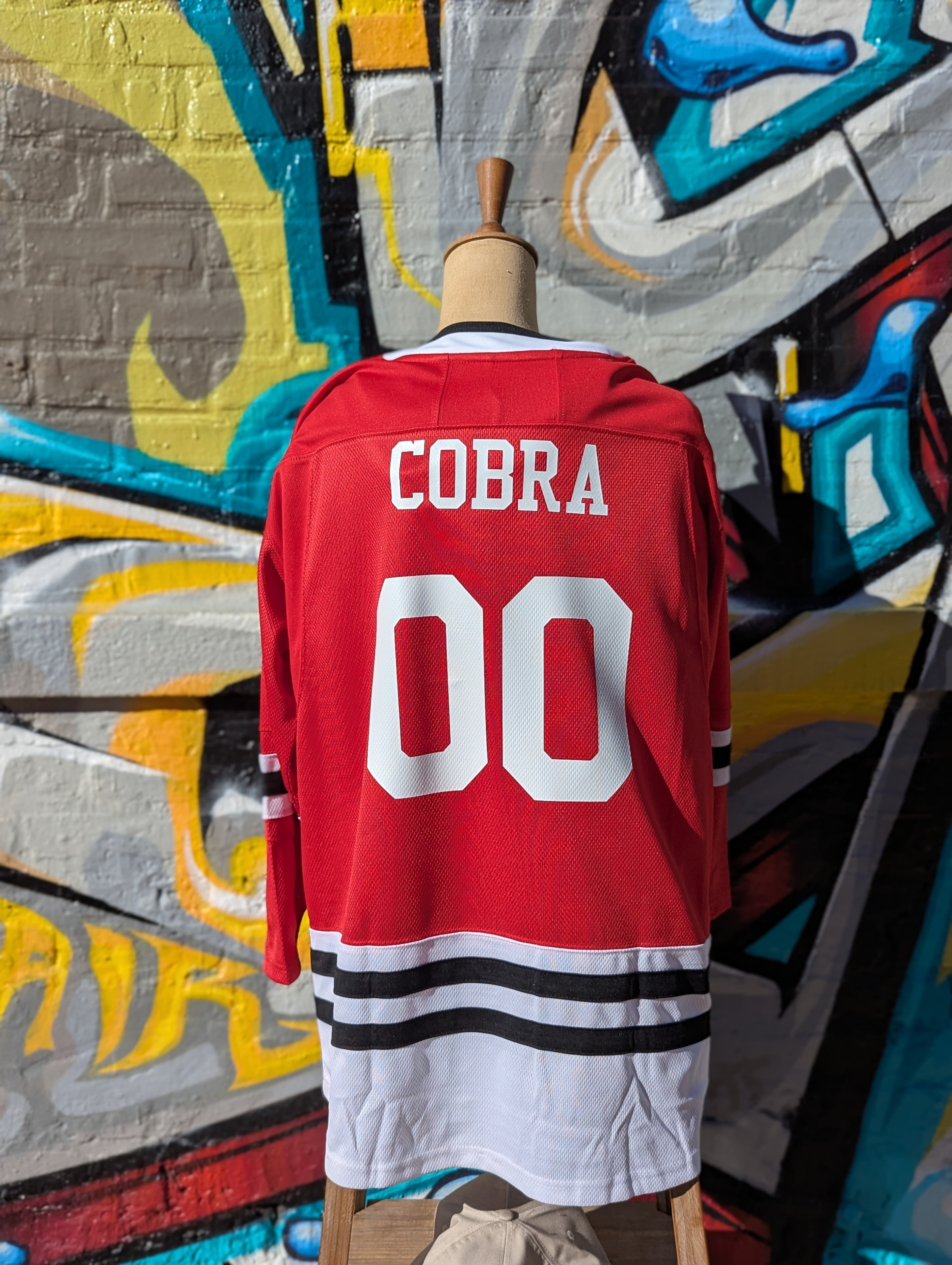 Cobra Lounge custom hockey jersey back — COBRA 00
